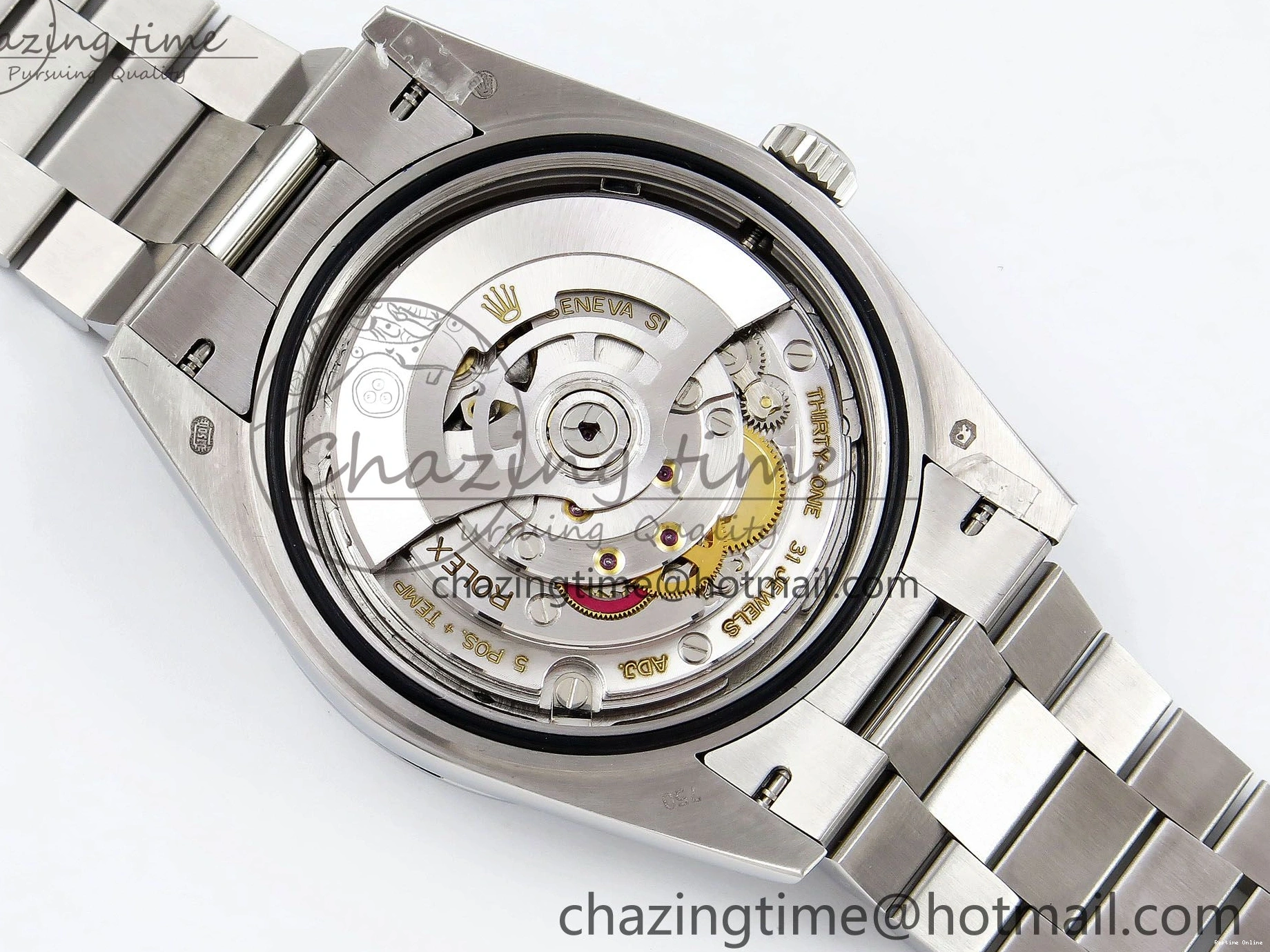 0516 FreshLook DayDate 40 SS JDF 904L Steel Gray Stick Dial on President Bracelet VR3255 V3 (Gain Weight) 1446